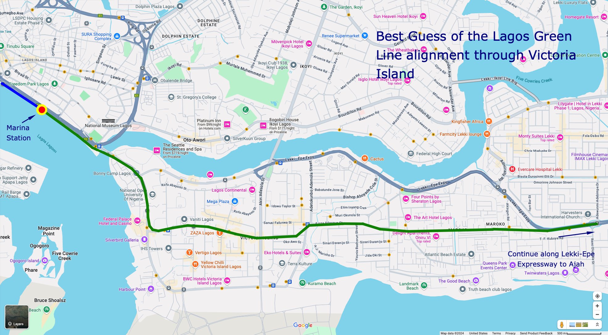Lagos Targets 2029 for Completion of Marina-to-Lekki Green Line Transit